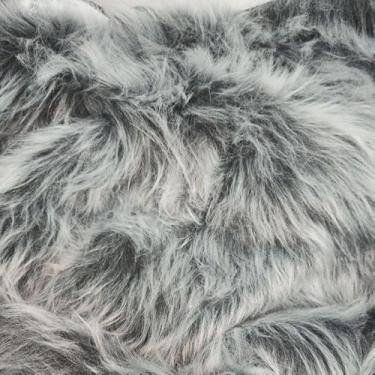 Imagem de Tapete Pelego Pelo Alto (100x100) cm Luxo Para Foto Decoração Flor (Cinza)