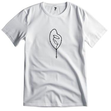 Imagem de Camiseta Nossa Senhora Aparecida Terço 100% Algodão - Sete Sete Esport