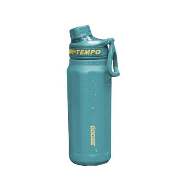 Imagem de Garrafa Térmica Esportiva, 670ml, Tritan BPA Free, Base emborrachada,Aço Inox 316, Tampa Giratória, Canudo. (Azul)