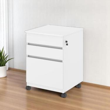 Imagem de Gaveteiro Arquivo com Trava Volunt Branco - Mobiliar Home Shop