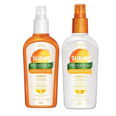 Imagem de Kit Clareador Hidratante Phytoervas Sun In: Cabelo + Corpo 120ml