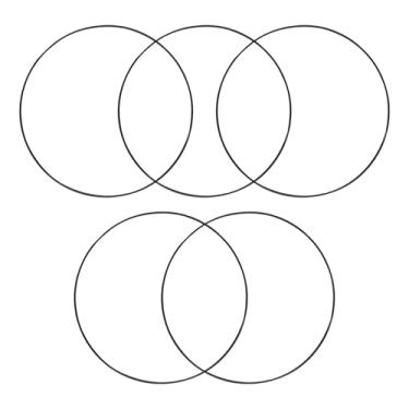 Imagem de GDFYMI 5 peças de anéis de metal para artesanato, coroa de flores de metal para centros de mesa de apanhador de sonhos, preto, 300 mm