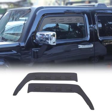 Imagem de Fgtagtal Ventilação de ar de janela compatível com Hummer H3 2005-2009, venezianas de janela frontal de alumínio, acessórios de acabamento de cobertura de ventilação de ar, 2 peças