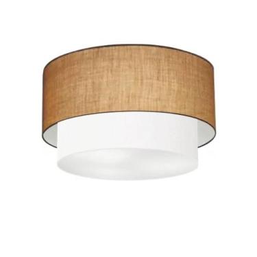 Imagem de Plafon Duplo Cilíndrico Vivare Md-3045 Cúpula em Tecido 40x35cm - Bivo