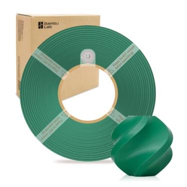 Imagem de Filamento de refil básico PLA 1,75 mm de alta velocidade, fácil de imprimir, ecológico com RFID para Bambu Lab X1, X1C, P1S, P1P, A1, A1 MINI AMS 1KG (2,2 lbs) Exclui carretel +/- 0,03 mm (verde Natal