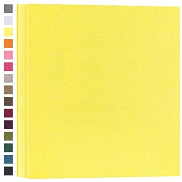 Imagem de Álbum de fotos Potricher para 10 x 15 1000 Fotos Capa de Linho Extra Grande Capacidade para Casamento Família Bebê (Amarelo, 1000 Bolsos)