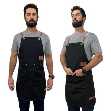 Imagem de Avental Ajustável Churrasco Cozinha Garçom Bolso Oxford - Pen Tech, Pr