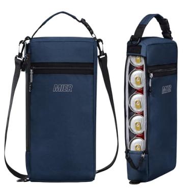 Imagem de MIER Bolsa térmica térmica para golfe, acessórios de golfe para homens, 9 latas, bolsa térmica portátil de cerveja para piquenique, praia, atividades ao ar livre, azul marinho