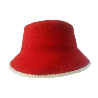 Imagem de Ｂｅｓｇａ Chapéu de feltro para sauna, acessórios resistentes ao calor, touca de sauna estilosa, chapéu de banho russo para sauna a vapor, banho, chuveiro, Vermelho