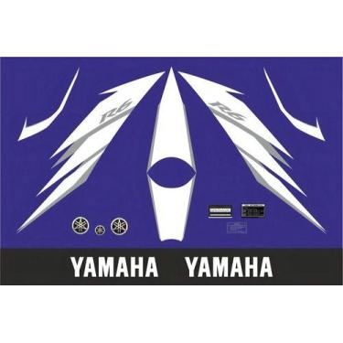 Imagem de Kit De Adesivos Compatível Com Yamaha R6 2006 Azul Europeia - SPTS