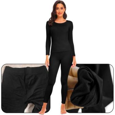 Imagem de Conjunto Blusa Térmica Flanelada + Meia Calça Térmica Flanelada Femini