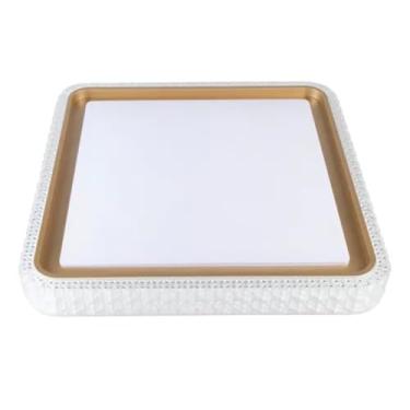 Imagem de Painel Plafon LED Dourado Cristal Quadrado 36W Dimmerizável 3000K 4000K 6000K Alto Padrão Great Home