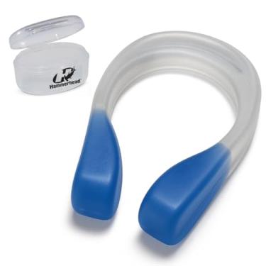 Imagem de Protetor De Nariz Para Natação Clipe Nasal De Silicone com Estojo Vedação Confortável Acessório Piscina Treino Adulto Leve Universal Mergulho Treino Nado Piscina Praia Hidroginástica (Azul)