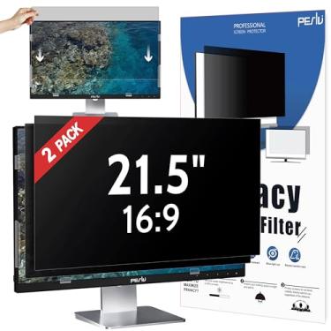 Imagem de Peslv [Pacote com 2] Tela de privacidade de 21,5 polegadas para monitor de computador, proporção de 16:9, proteção para os olhos, proteção contra reflexo de luz azul, filtro privado de 54,6 cm