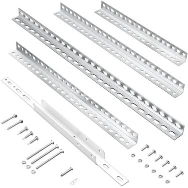 Imagem de Kit de suspensão de abridor de porta de garagem, kit de instalação universal de abridor de porta de garagem, suporte de ferro de ângulo de porta de garagem galvanizado e ferragens de montagem