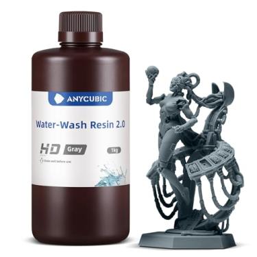Imagem de ANYCUBIC Resina de Impressora 3D Lavável com Água 8K Atualizada, Resina 3D de Alta Precisão de 405Nm, Resina de Fotopolímero de Baixo Encolhimento para Impressão de Impressora 3D de Resina Lcd Dlp Com
