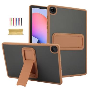 Imagem de Dteck Capa para tablet Samsung Galaxy Tab S6 Lite de 10,4 polegadas (SM-P620/P613/P610) 2024/2022/2020 com traseira transparente e suporte, capa traseira transparente com ajuste fino, leve, com