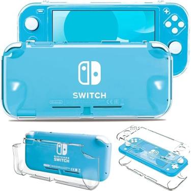 Imagem de Capa protetora para Nintendo Switch Lite, capa rígida para Nintendo Switch Lite, capa frontal e traseira transparente design para Switch Lite Skin Shell Switch Lite Acessórios para meninas e meninos,