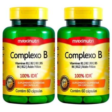 Imagem de KIT 2X Vitaminas do Complexo B 100% IDR 60 cápsulas - Maxinutri