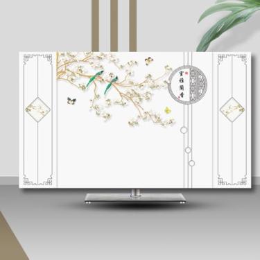 Imagem de Capa para TV interna 81.3-203.2 cm protetor de tela de TV cristal líquido capas à prova de poeira pano curvado/montado na parede/mesa universal LCD LED protetor de sala de estar decoração-padrão 3||