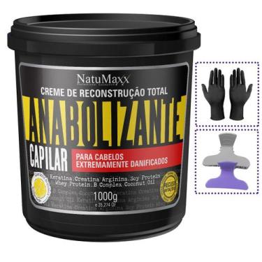 Imagem de Máscara Capilar Anabolizante Fortificante 1kg + Brindes - Natumaxx