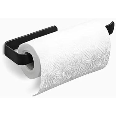 Imagem de Suporte Adesivo Porta Papel Toalha de Parede Multiuso Sem Furos (Preto)- YODHE