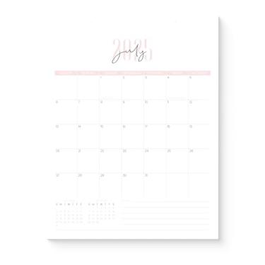 Imagem de Karto Calendário magnético para geladeira 2025-2026 - Vertical 21,6 x 28 cm de julho de 2025 a dezembro de 2026 - Planejamento versátil e fácil com ímã de calendário de geladeira estética - Duas