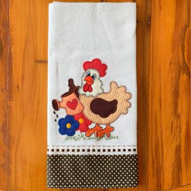 Imagem de Pano de Prato Galinha Coração - Sua Casa Decor