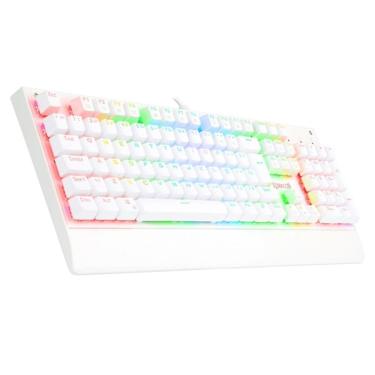 Imagem de Teclado Mecânico Gamer Redragon Kala Rgb Switch Blue Com Fio, Branco, Full Sized, K557Rgb (Blue)