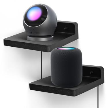 Imagem de FURAOMEILI Prateleira flutuante pequena para parede, prateleira de parede de madeira de 12 cm, mini alto-falante, monitor de bebê, câmeras, suporte de exibição de estatuetas, para quarto, sala de