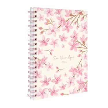 Imagem de Agenda 2026 Planner Semanal Personalizada Flor Sakura Rosa Claro