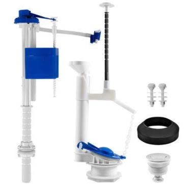Imagem de Kit Caixa Acoplada Acionamento Superior Astra Boia Anel Vedação Parafu