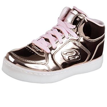 Imagem de Skechers Kids Energy Lights-Dance-N-Dazzle Sneaker,Rose Gold,4 M US Big Kid