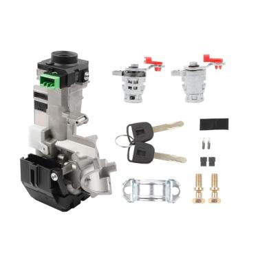 Imagem de Dasbecan Conjunto de cilindro de trava de interruptor de ignição com cilindros de fechadura de porta compatível com Honda Accord CRV FIT Odyssey Civic 2003-2008, substituição # 06350-SAA-G30 35100