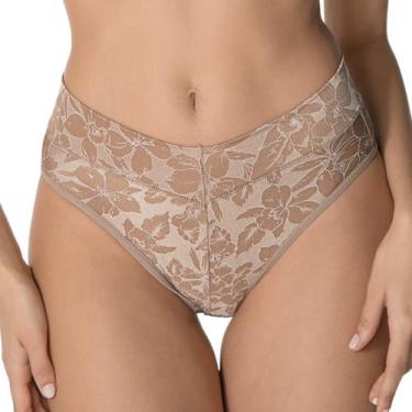 Imagem de Calcinha Calça Cavada Olimpo Feminino DeMillus 026639, Bege, Rosado, X