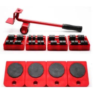 Imagem de Suporte Movedor Levantador de Moveis Com Rodinhas Arrasta Limpeza Mudança Geladeira Maquina Fogão Cama Transporte de Moveis Pesados Alavanca Resistente Aço Até 150 kg