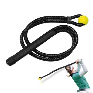 Imagem de Treinador de corda de golfe | Ferramenta de treinamento de ritmo de batida | Exercitador de balanço portátil para homens e mulheres, curso júnior, casa, viagem, quintal, estúdio, garagem