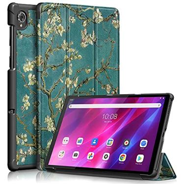 Imagem de Gylint Capa para Lenovo Tab K10 2021, capa dobrável ultrafina de couro PU com suporte para Lenovo Tab K10 2021 TB-X6C6 / M10 Plus (2ª geração) TB-X606F TB-X606X Tablet Plum de 10,3 polegadas