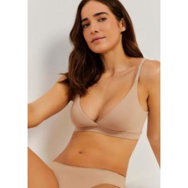 Imagem de Sutiã Triângulo Microfibra Com Bojo - Hering, XG, Bege