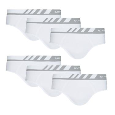 Imagem de Kit Com 6 Cueca Microfibra Slip Lupo Sem Costura 691 Nf