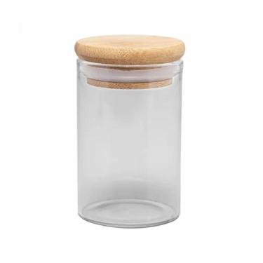 Imagem de Porta Mantimento de Vidro com Tampa de Bambu 90ml - Wolff