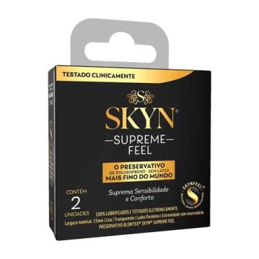Imagem de Preservativo Blowtex Skyn sem Latex Supreme Feel O Mais Fino do Mundo 