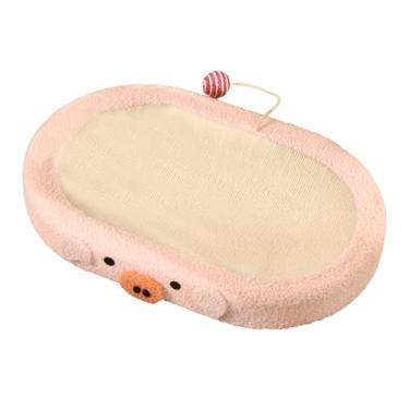 Imagem de IEUDNS Arranhador para gatos, almofada de arranhar, tigela oval confortável, centro de jogos com bola de brincar, brinquedo de treinamento para animais de
