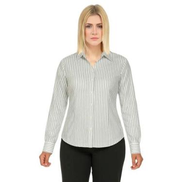 Imagem de Camisa Feminina Listrada Tricoline - DEMORGAN