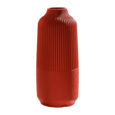 Imagem de WeiLaiKeQi Vaso de flores organizador buquê decorativo presente plantador arranjo floral para casamento feriado sala estar entrada cozinha, S Red