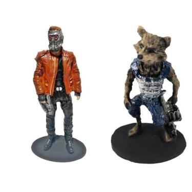 Imagem de Kit Bonecos Rocket e Senhor das Estrelas Filme Guardiões da Galáxia 20
