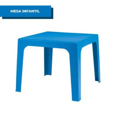 Imagem de Mesa Infantil Kids Rosa / Azul Mesinha para Criança - MOR, Azul