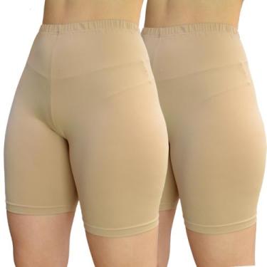Imagem de Kit 2 Bermudas Segunda Pele Plus Size Usar Por Baixo de Saia Evita Atr