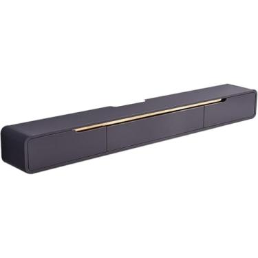 Imagem de Armário De Tv Pendurado, Set-top Box Router Storage Armário De Tv De Parede Com Furo Para Cabos, Quarto Sala De Estar Escritório Unidade De Entretenimento