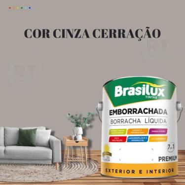Imagem de Tinta Borracha Líquida Cinza 3.2l Premium Brasilux, CINZA CERRAÇÃO